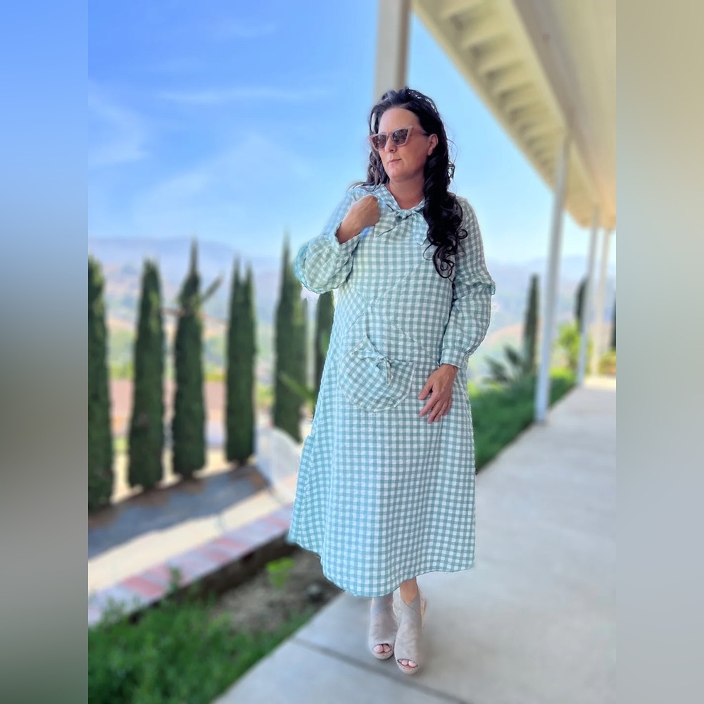 Gingham Plaid Midi/Maxi Dress